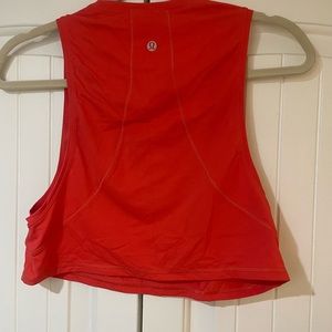 Lululemon Crop Muscle Tank - Coral - 2